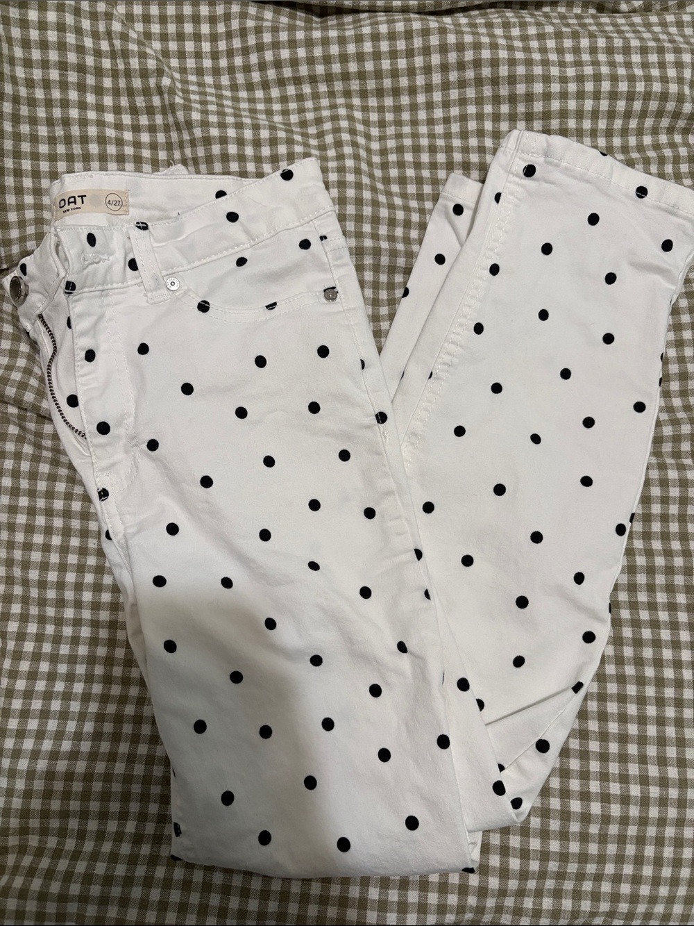 Oat New York Polka Dot White Women's Jeans